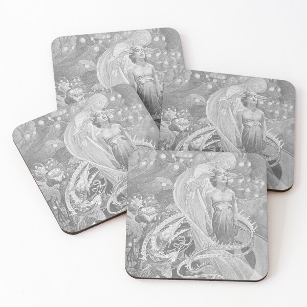Item preview, Le Pater: Lead Us Not Into Temptation But Deliver Us From Evil (Grey Plate), by Alphonse Mucha. HIGH DEFINITION designed and sold by MINDTHECHERRY.