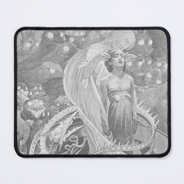 Item preview, Le Pater: Lead Us Not Into Temptation But Deliver Us From Evil (Grey Plate), by Alphonse Mucha. HIGH DEFINITION designed and sold by MINDTHECHERRY.