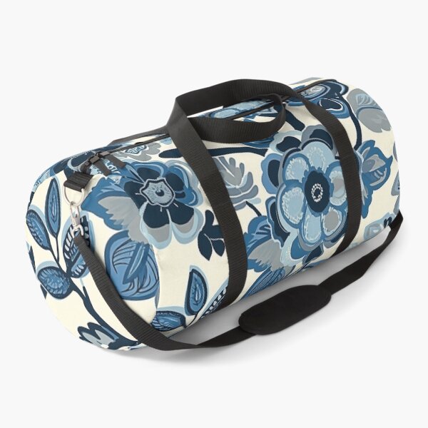 Item preview, Retro Blue and White Flowers - Mehndi Floral Pattern designed and sold by HausKatz.