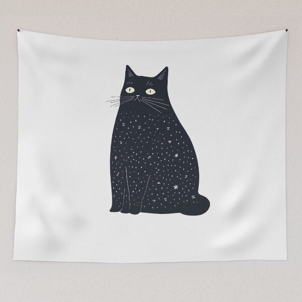 Item preview, Big black simple cat designed and sold by TheRealmWithin.