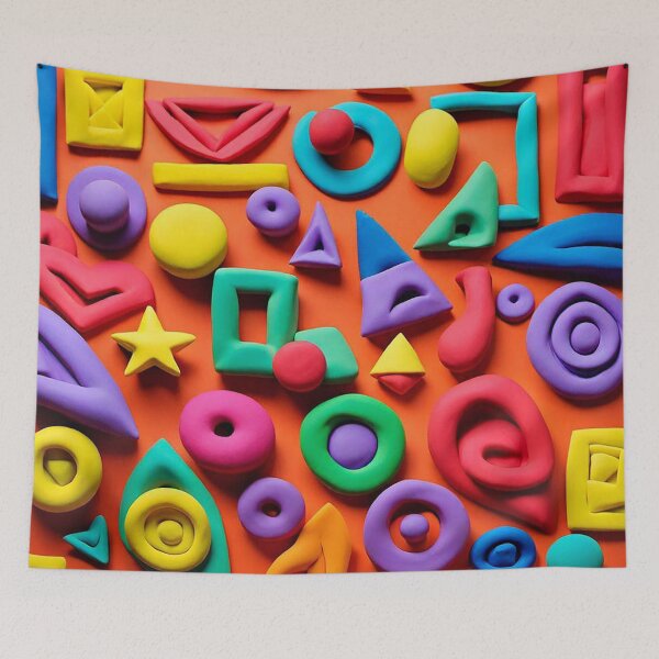 Item preview, Bright Colourful Shapes Made in Clay designed and sold by ComicJo.