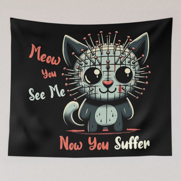 Item preview, Meow You See Me, Now You Suffer Cute Pinhead Cat designed and sold by shypixels.