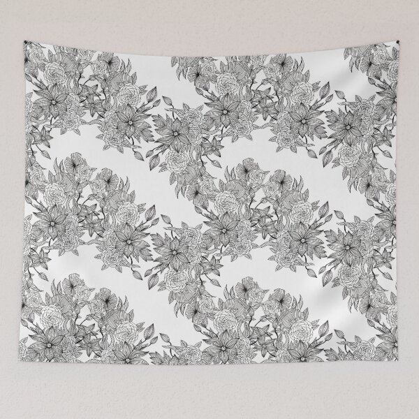 Item preview, Flower doodle pattern #1 designed and sold by Patternifly.