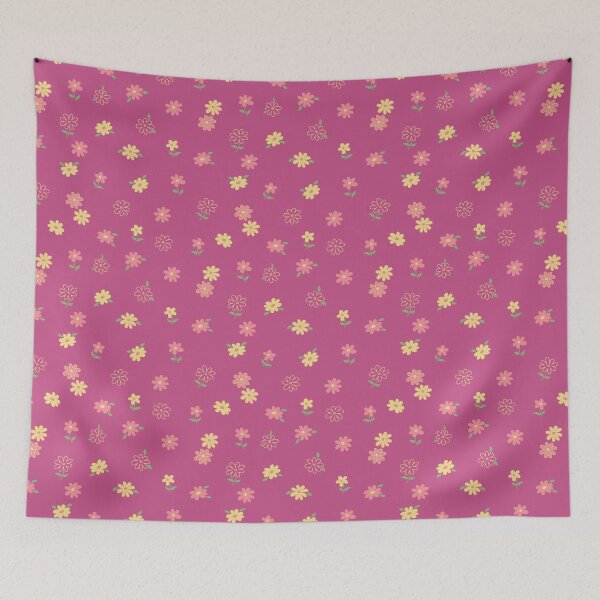 Item preview, MINI SMALL TROPICAL Y2K PINK PURPLE YELLOW FLOWERS designed and sold by blomastudios.
