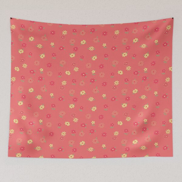 Item preview, MINI SMALL TROPICAL Y2K PINK RED YELLOW FLOWERS designed and sold by blomastudios.