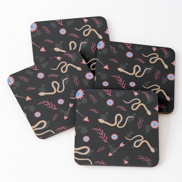 Item preview, Cali Boho Snakes, Arrows and Botanical Print designed and sold by BossyCatHome.