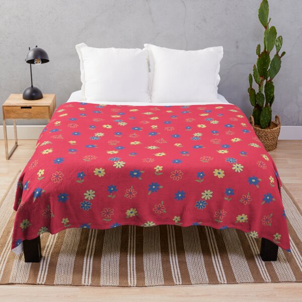 Item preview, MINI SMALL TROPICAL Y2K RED YELLOW BLUE FLOWERS designed and sold by blomastudios.