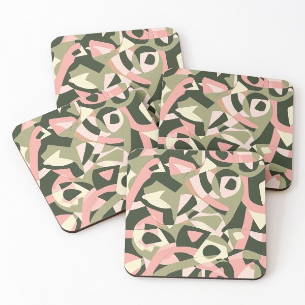 Item preview, Sage Green and Blush Pink - Abstract Mehndi Pattern designed and sold by HausKatz.
