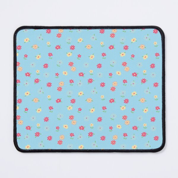 Item preview, MINI SMALL TROPICAL Y2K PASTEL BLUE YELLOW RED FLOWERS designed and sold by blomastudios.