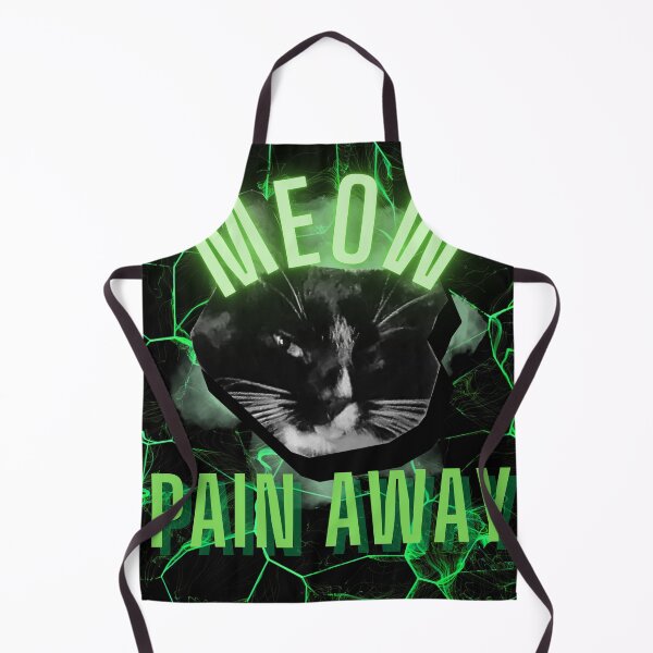 Item preview, MEOW PAIN AWAY GREEN CUTE CAT MEME ADORABLE designed and sold by Mihuk.