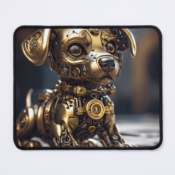 Item preview, Cute Golden Puppy Dog Robot designed and sold by TheArtOfPat.