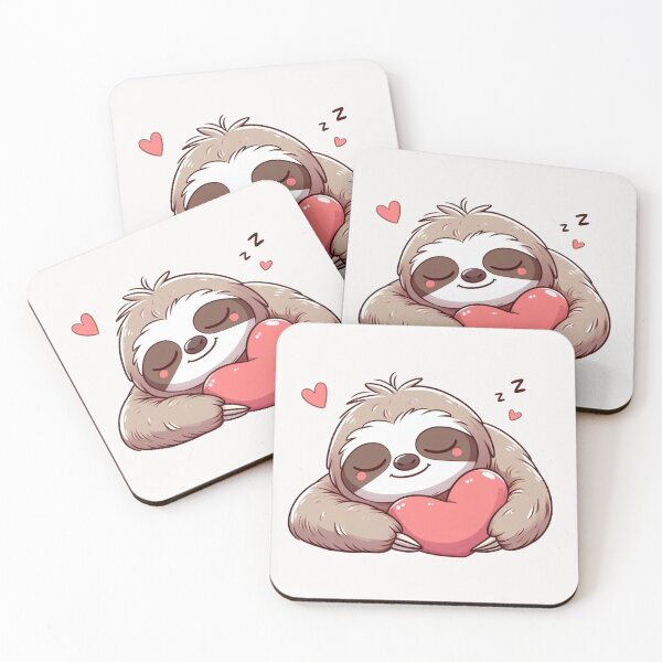 Item preview, Cute Sloth Sleeping With heart Valentines Day designed and sold by LemuellTrends.