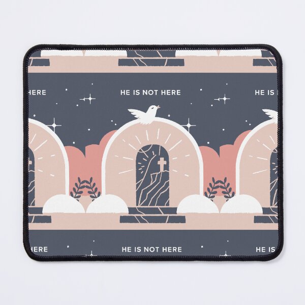 Item preview, He Is Not Here - Christian Easter Resurrection Illustration for Spiritual Renewal designed and sold by HahaHandlesHub.