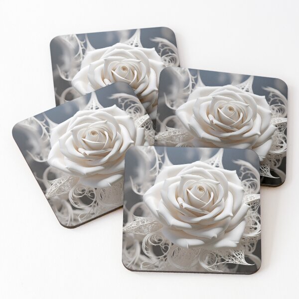 Item preview, Fractal White Rose a Lace of Purity designed and sold by codestealth.