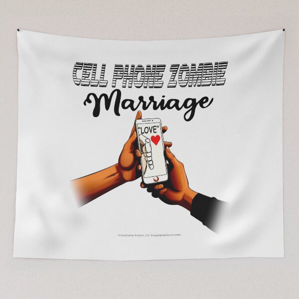 Item preview, Cell Phone Zombie Marriage for Light backgrounds designed and sold by The Imagination Source™.