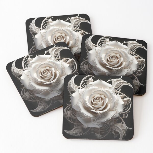 Item preview, Floral Echelons: Fractal White Rose designed and sold by codestealth.