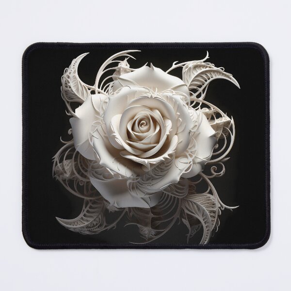 Item preview, Escalones florales: rosa blanca fractal designed and sold by codestealth.
