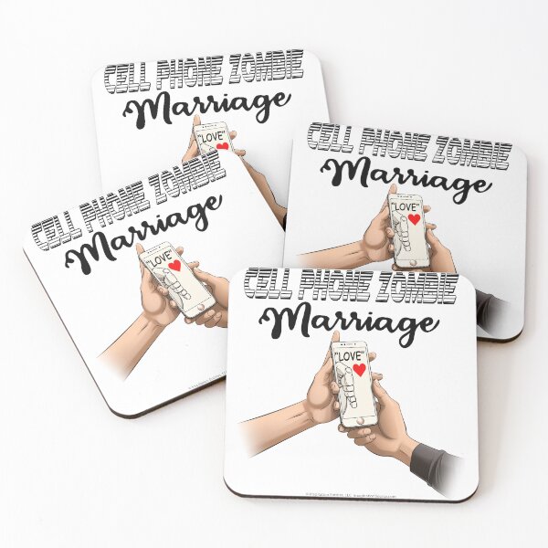 Item preview, Cell Phone Zombie Marriage for Dark backgrounds designed and sold by The Imagination Source™.