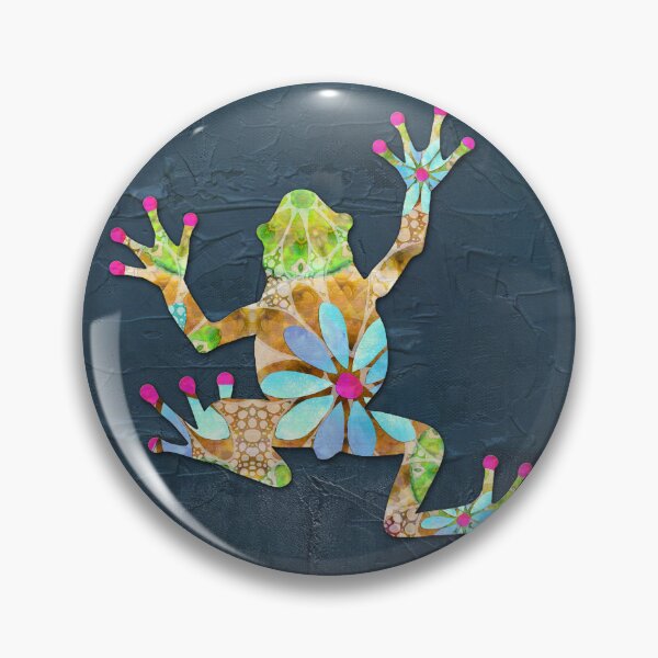 Item preview, Dancing Daisy Frog 2 Colorful Cute Art designed and sold by Sharon Cummings Art.