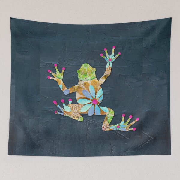 Item preview, Dancing Daisy Frog 2 Colorful Cute Art designed and sold by Sharon Cummings Art.