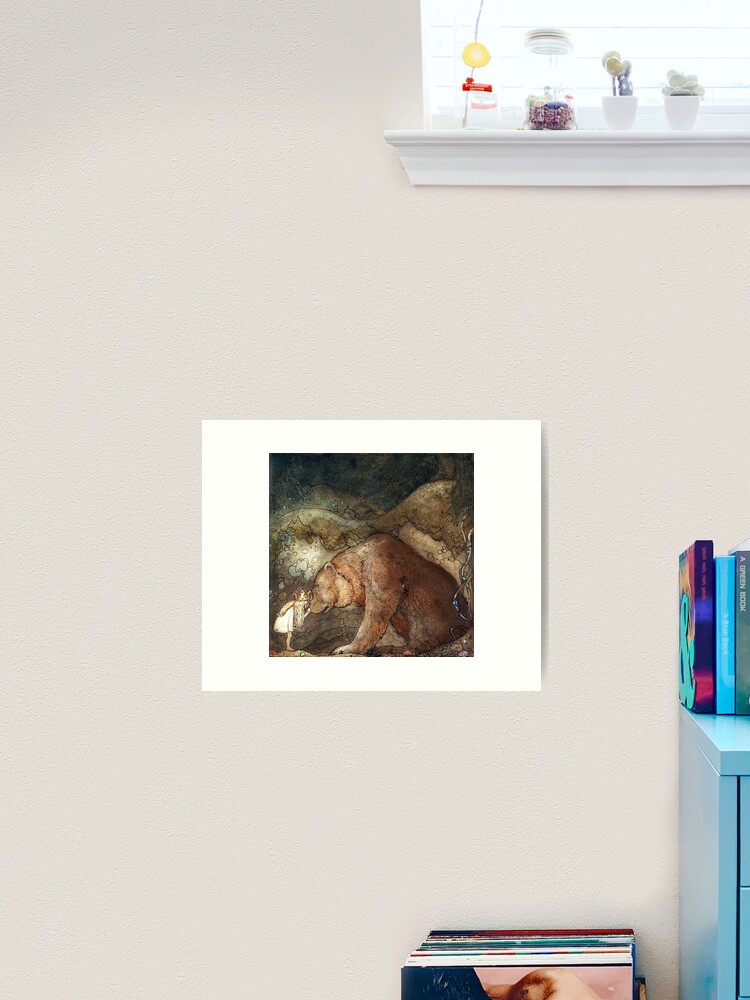 Thumbnail 2 of 3, Art Print, Poor Little Bear - John Bauer Bellas Glorious Adventure designed and sold by forgottenbeauty.