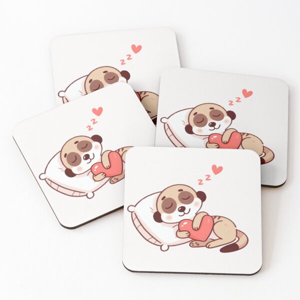 Item preview, Cute Meerkat Sleeping With heart Valentines Day designed and sold by LemuellTrends.