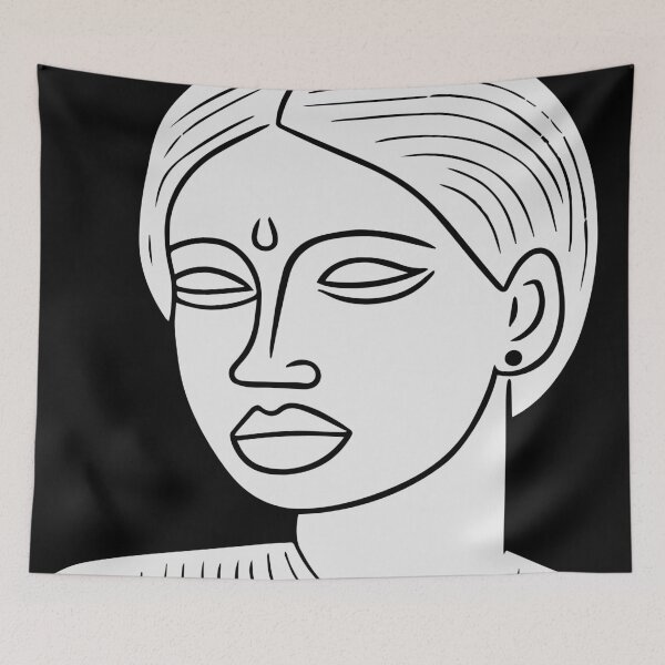 Item preview, Lino Cut Indian Woman designed and sold by Texterns.