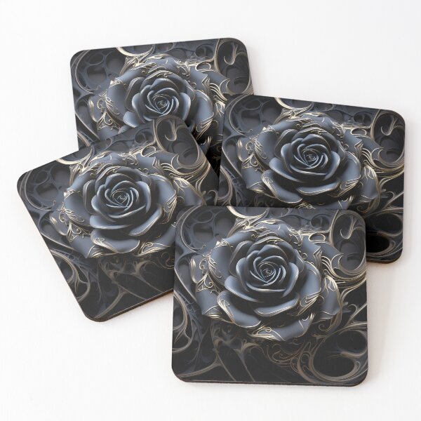Item preview, Black & Blue Porcelain Rose designed and sold by codestealth.
