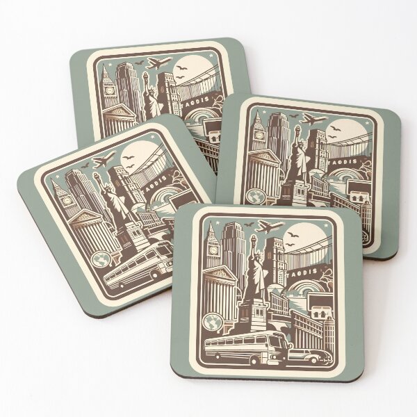 Item preview, Vintage Global Travel and Iconic Landmarks Collage designed and sold by DethLock.
