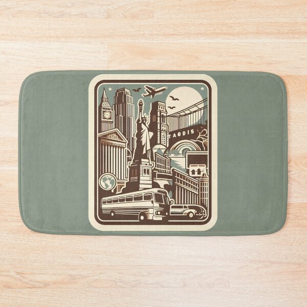 Item preview, Vintage Global Travel and Iconic Landmarks Collage designed and sold by DethLock.
