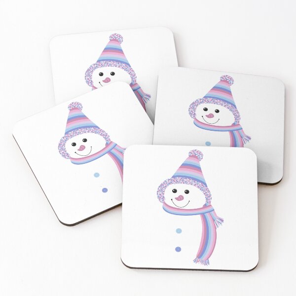 Item preview, Bigender Pride Snowman Snowperson Pink Purple Blue designed and sold by JoyfulJen.