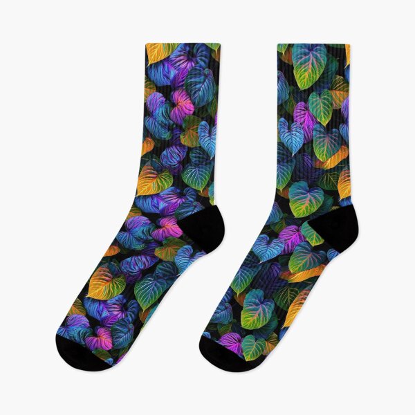 Item preview, Fluorescent Neon Leaves - Colorful Modern Pattern  designed and sold by HausKatz.