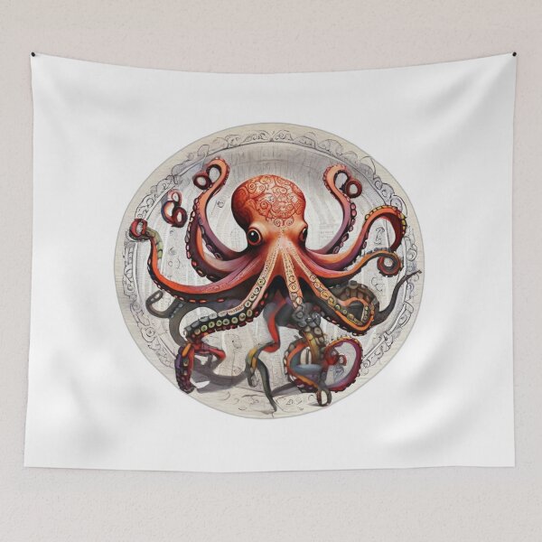Item preview, maritime art octopus designed and sold by bonjourmadame4.