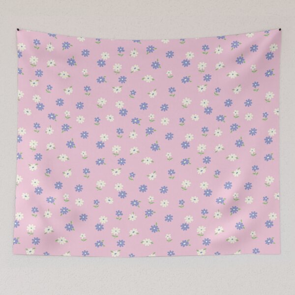 Item preview, MINI SMALL BOHO DITSY DAISY LILAC CREAM PASTEL PINK FLOWERS designed and sold by blomastudios.