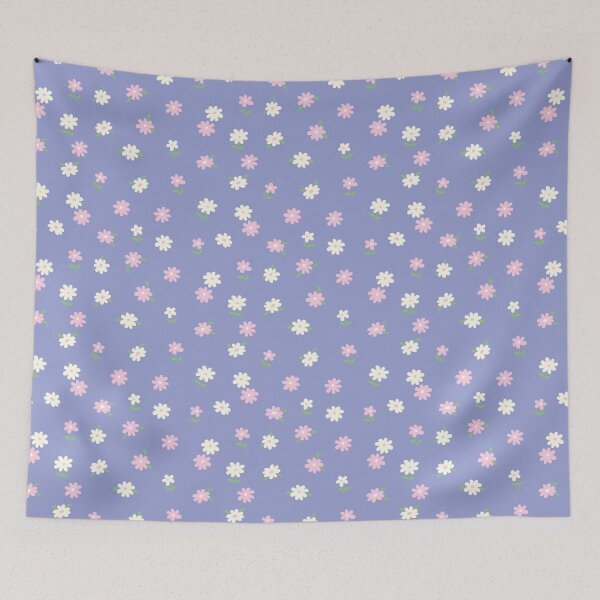 Item preview, MINI SMALL BOHO DITSY DAISY CREAM PASTEL PINK LILAC FLOWERS designed and sold by blomastudios.