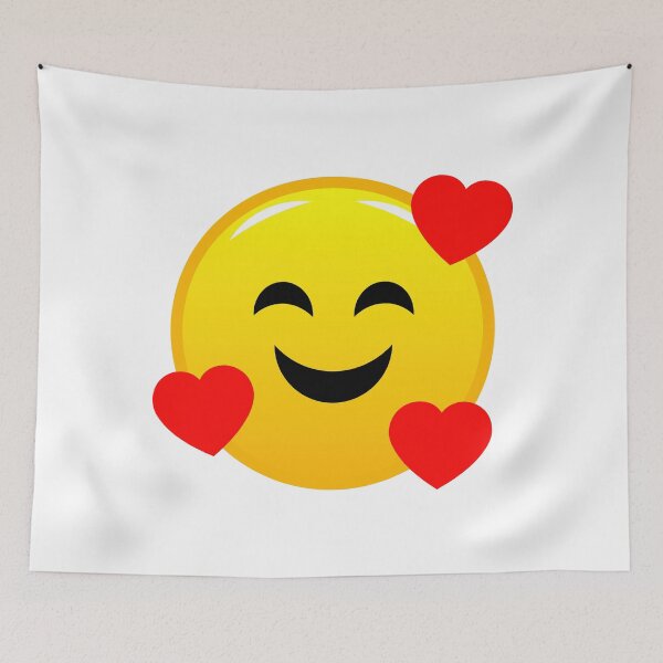 Item preview, Smiling Face with Hearts emoji Apple / Mac designed and sold by DibujandoPorfa.