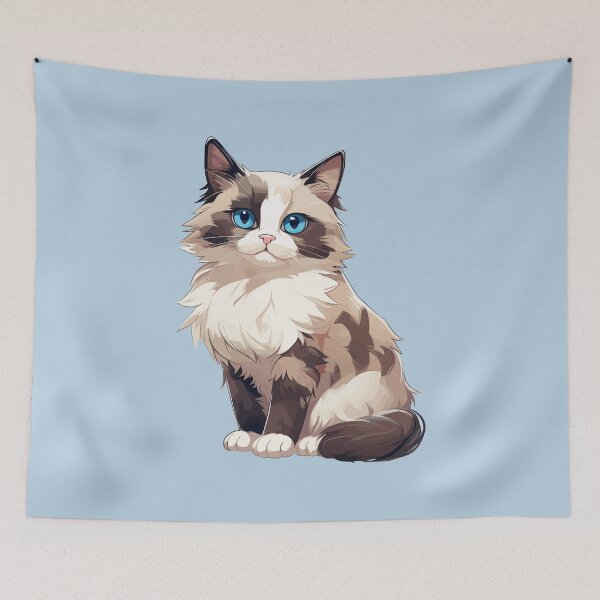 Item preview, Ragdoll Royalty: Luxurious Cute Blue-Eyed Cat designed and sold by DonTonzo.