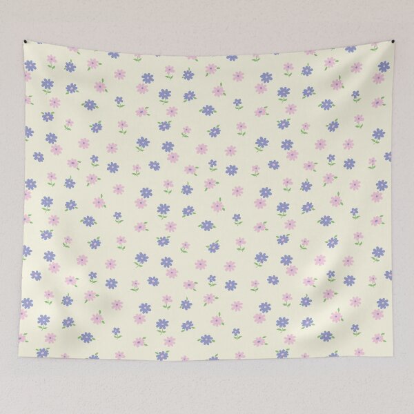 Item preview, MINI SMALL BOHO DITSY DAISY CREAM PASTEL PINK LILAC FLOWERS designed and sold by blomastudios.