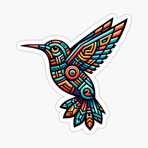 Vista previa del artículo con la obra «Tzintzuni Colibri Purepecha», diseñado y vendido por Fernando Abitia.
