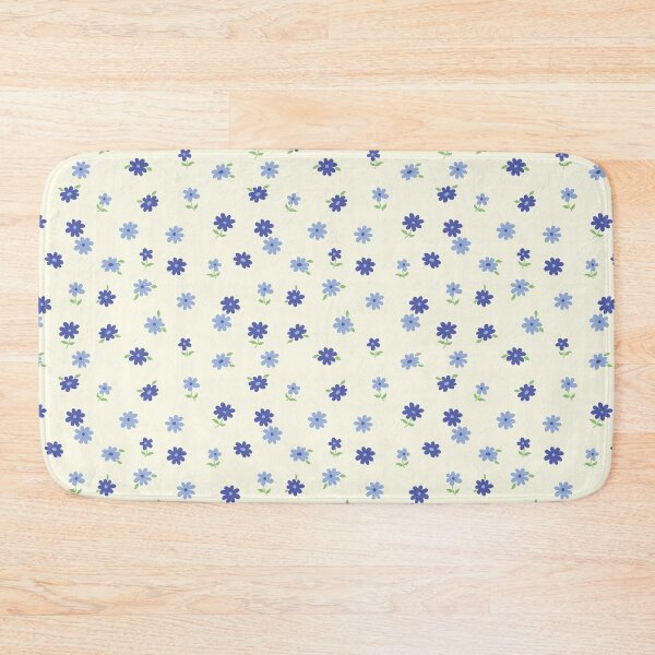 Item preview, MINI SMALL BOHO DITSY DAISY CREAM PASTEL BLUE FLOWERS designed and sold by blomastudios.