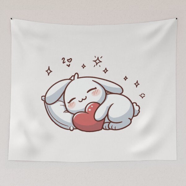 Item preview, Cute Bunny Sleeping With heart Valentines Day designed and sold by LemuellTrends.