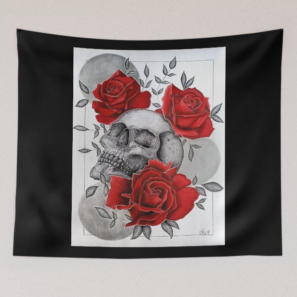Item preview, Skull & Roses designed and sold by Navpreet-Singh.