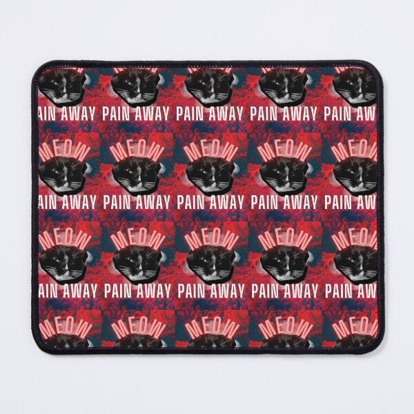 Item preview, MEOW PAIN AWAY RED VERSION CUTE CAT MEME ADORABLE designed and sold by Mihuk.