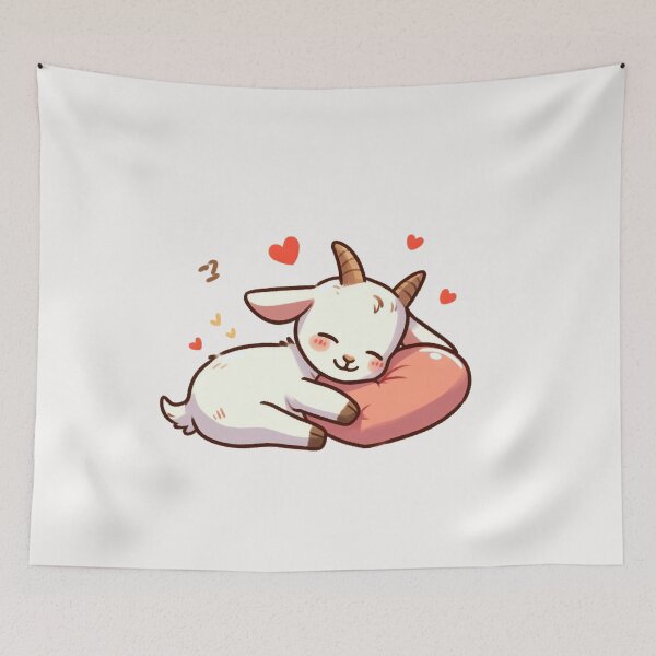 Item preview, Cute Goat Sleeping With heart Valentines Day designed and sold by LemuellTrends.