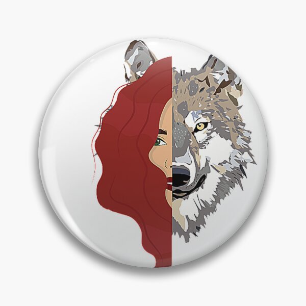 Item preview, Wolf and red hair girl  : harmony of  nature designed and sold by Olojo.