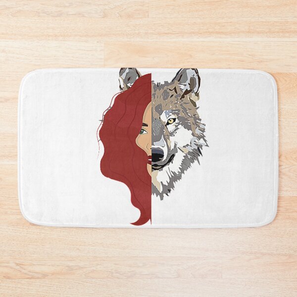 Item preview, Wolf and red hair girl  : harmony of  nature designed and sold by Olojo.