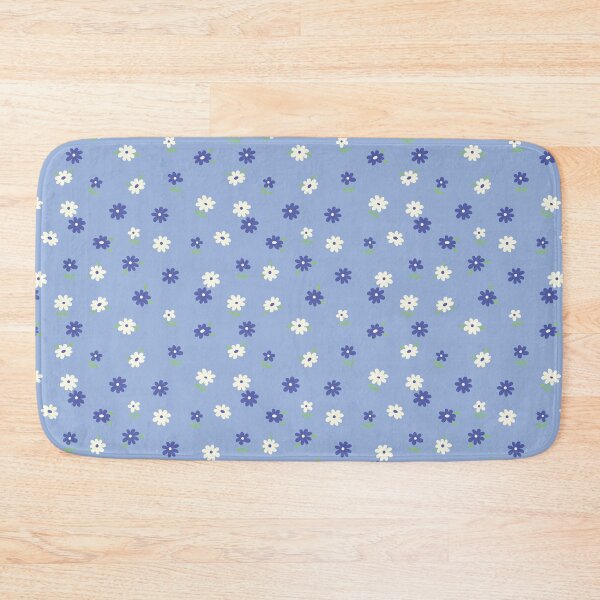 Item preview, MINI SMALL BOHO DITSY DAISY PASTEL BLUE FLOWERS designed and sold by blomastudios.