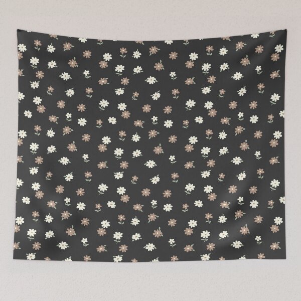 Item preview, MINI SMALL BOHO DITSY DAISY BLACK AND BROWN FLOWERS designed and sold by blomastudios.