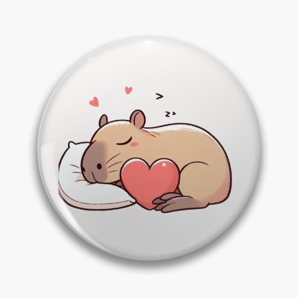 Item preview, Cute Capybara Sleeping With heart Valentines Day designed and sold by LemuellTrends.