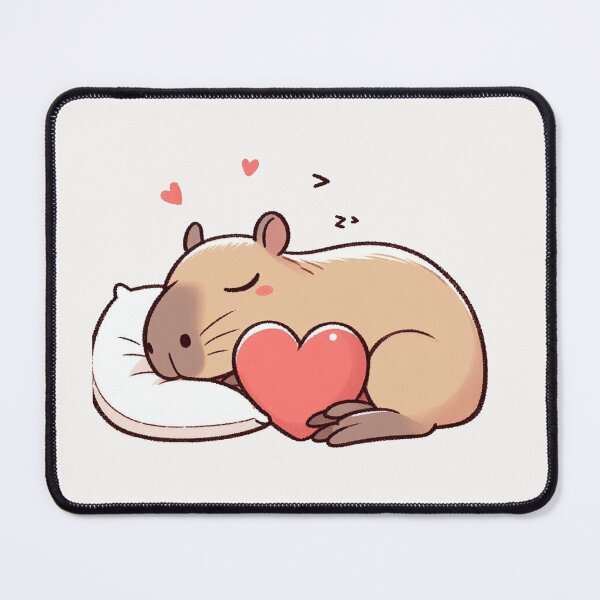 Item preview, Cute Capybara Sleeping With heart Valentines Day designed and sold by LemuellTrends.